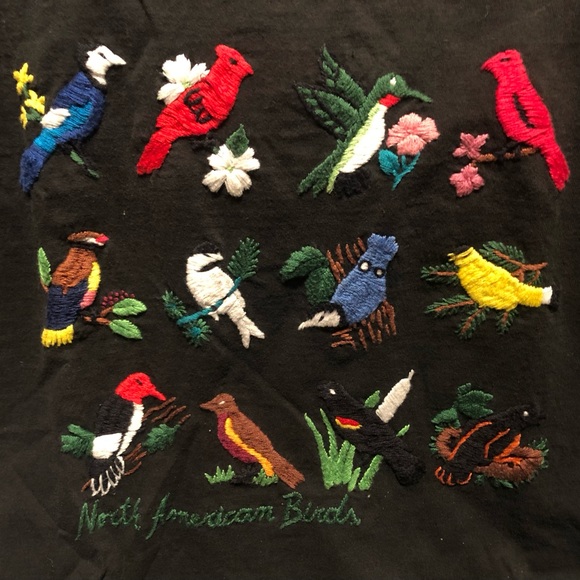 Embroidered T Shirt from Fee Fi Faux. “North American Birds” - Picture 3 of 8